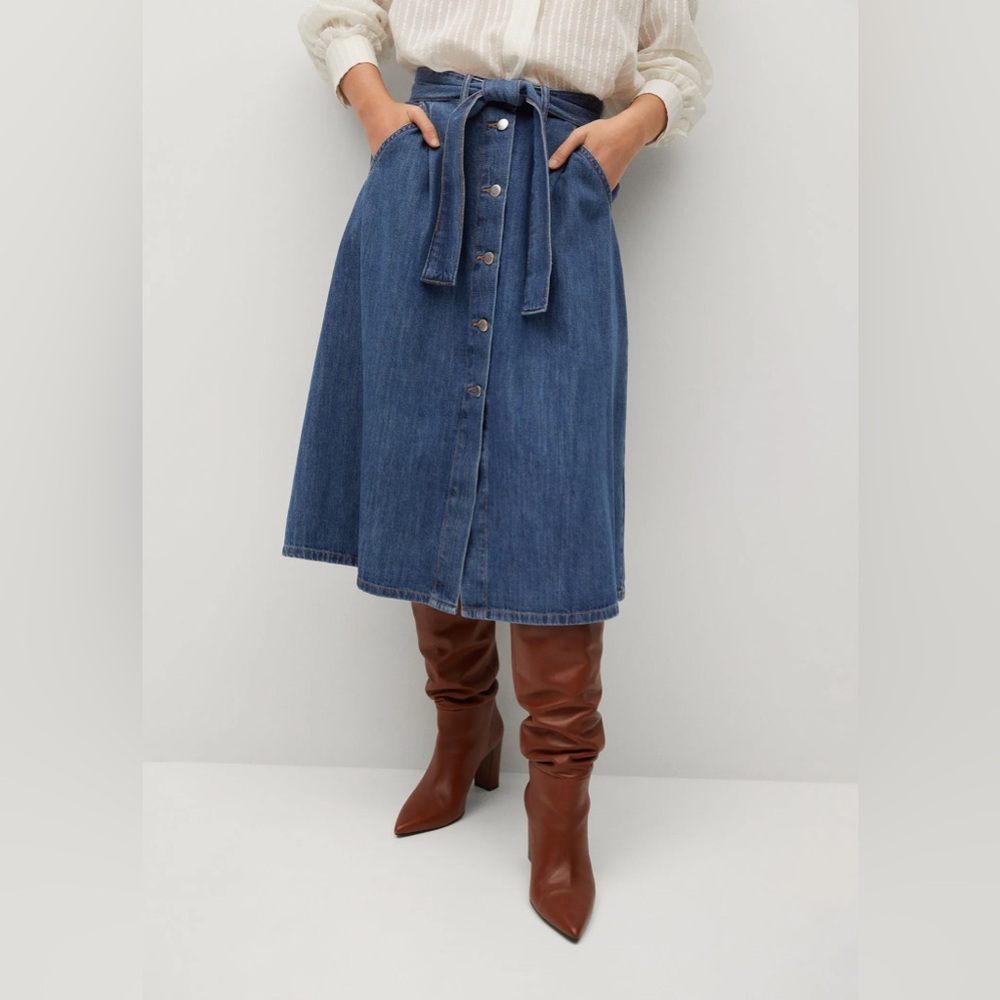 Mango Flared denim skirt XS - Picture 2 of 8